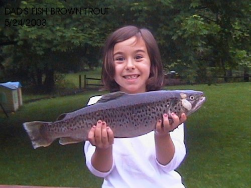 Micaela Fagan with her dad's trout