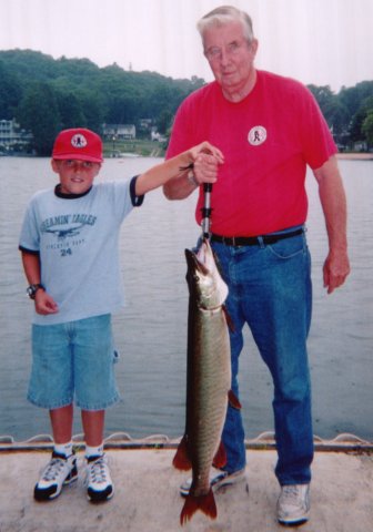 Paul, Grandpa, and muskie